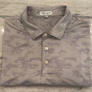 Camo Peter Millar Golf Shirt Large